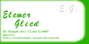 elemer glied business card