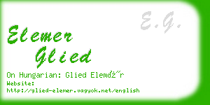 elemer glied business card